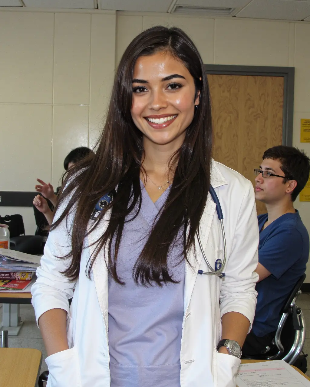 Gabby at nursing school